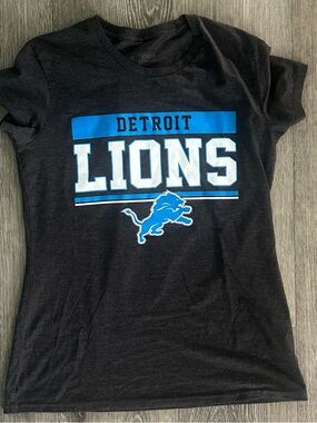 Detroit Lions Women's Black Short Sleeve Team Tee